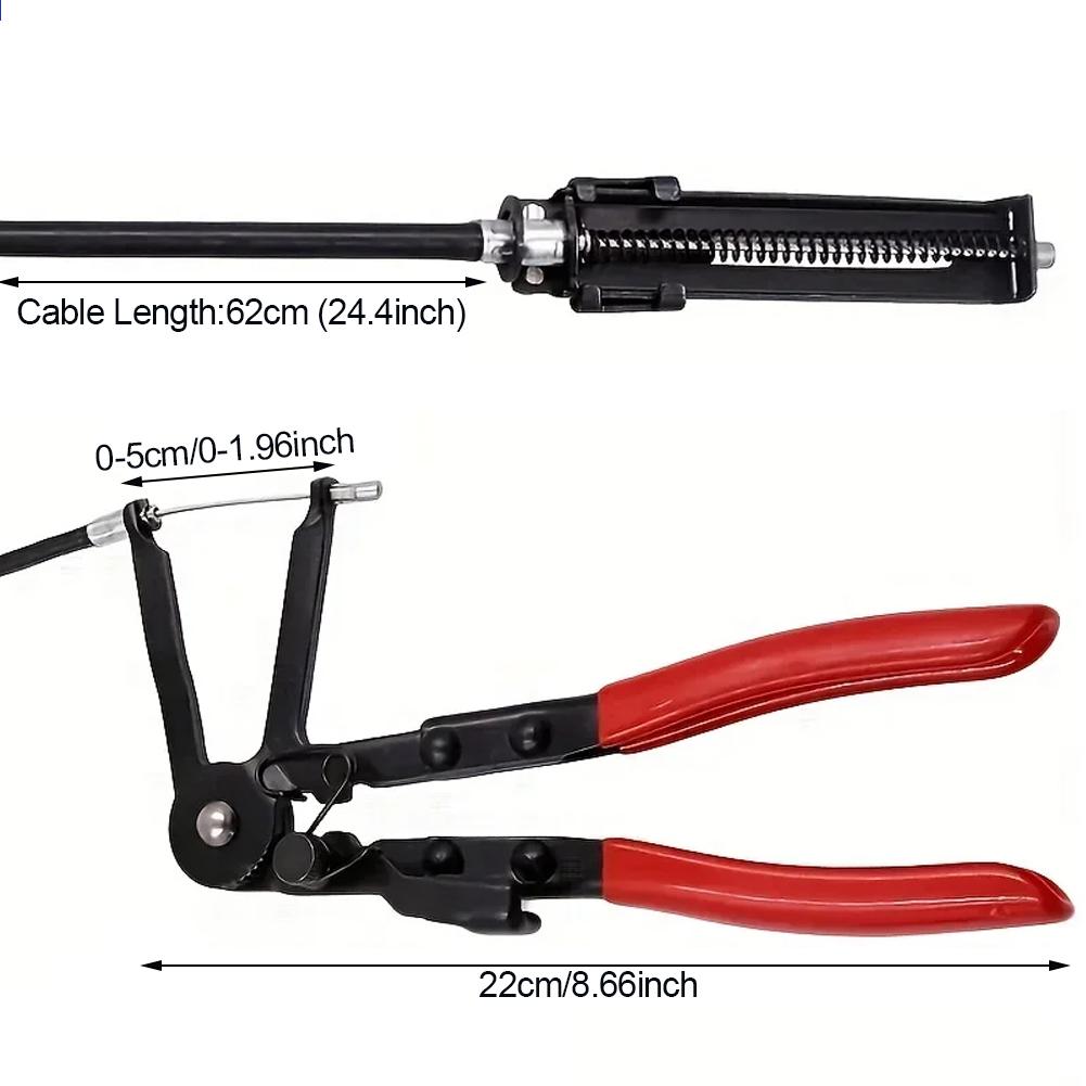 Car Hose Clamping Pliers Bendable Hose Clamps Cable Type Flex Cable Long Clamps Straight Hose Bundle Removal Auto Repair Tools