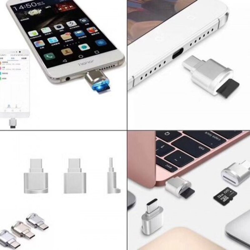 Memory Card Readers & Adapters Usb 3.1 Type C Card Reader Converter Silver