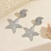 Gold earrings, European and American jewelry, creative design sense, starfish earrings, high-end sense holiday wind earrings, women