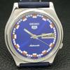 SEIKO 5 AUTOMATIC JAPAN MENS VINTAGE BLUE COLOR DIAL WATCH a701529-5 R206b-a701529
