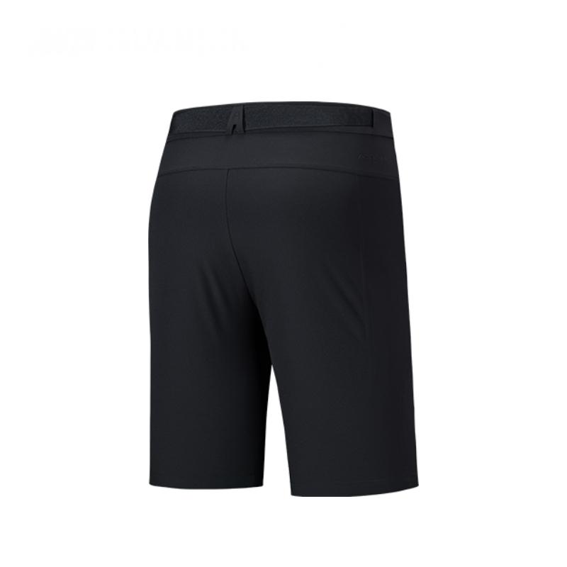 Anta Champion Travel Series Comfortable Simple Versatile Solid Color Mid Waist Zipper Five Point Casual Shorts Men Shorts Basic-Black 152530516-3