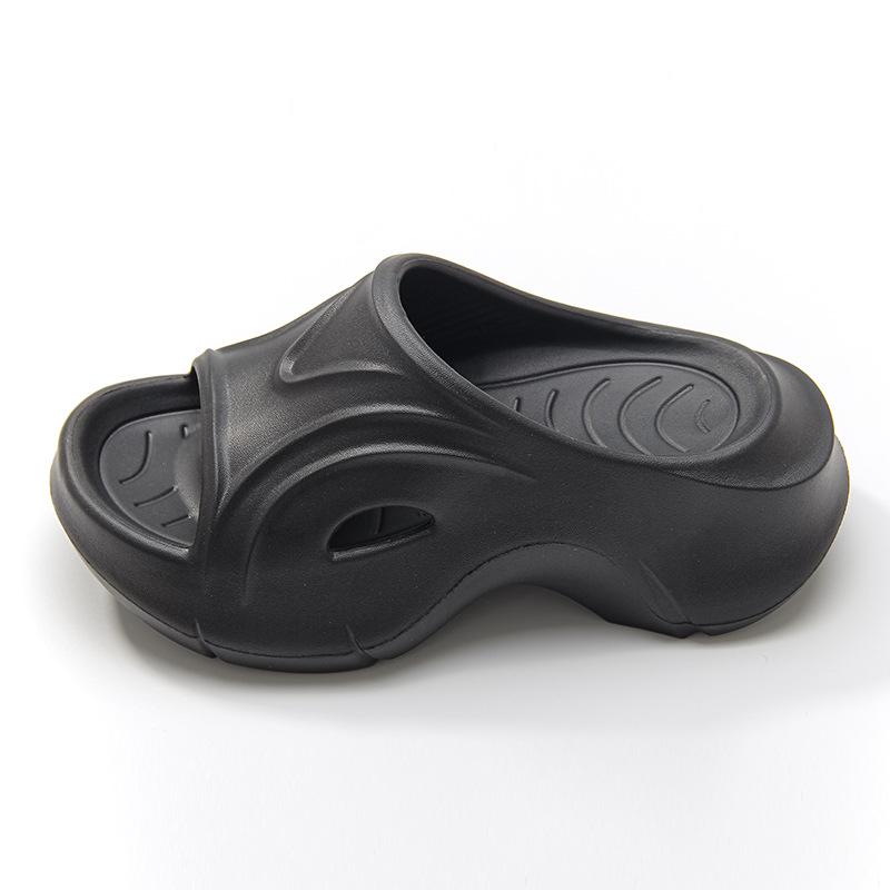 7cm Height Increase Non-Slip Slide Sandals for Women Summer Outdoor New EVA Cushioned Beach Casual Thick Sole Sandals