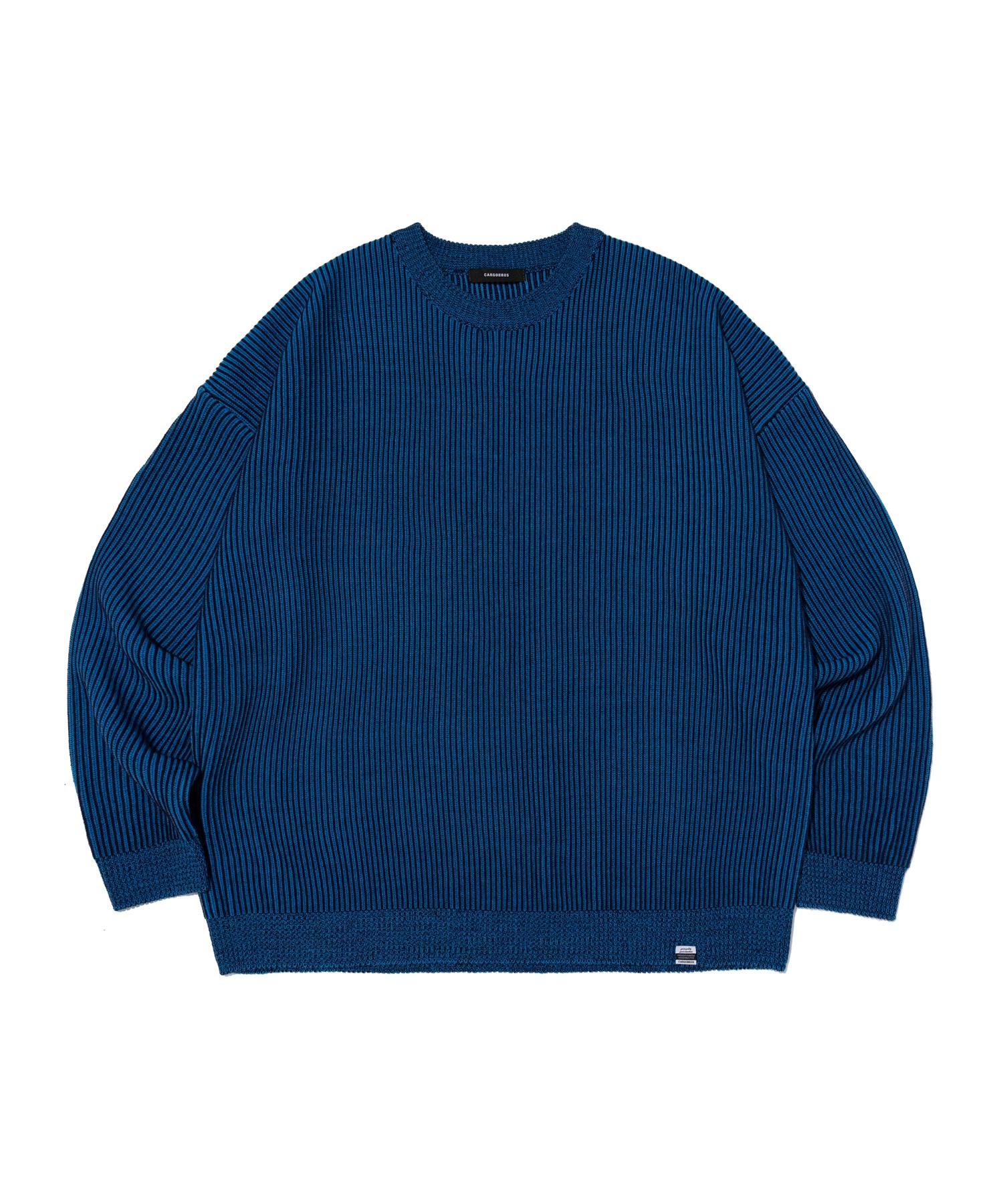 Cargo Bros Filling Two-Tone Over Round Knit (Blue) Free