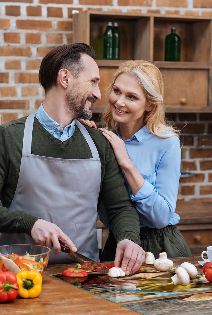SZKLANA PŁYTA OCHRONNA NA KUCHENKĘ 70x52 JEDZENIE
