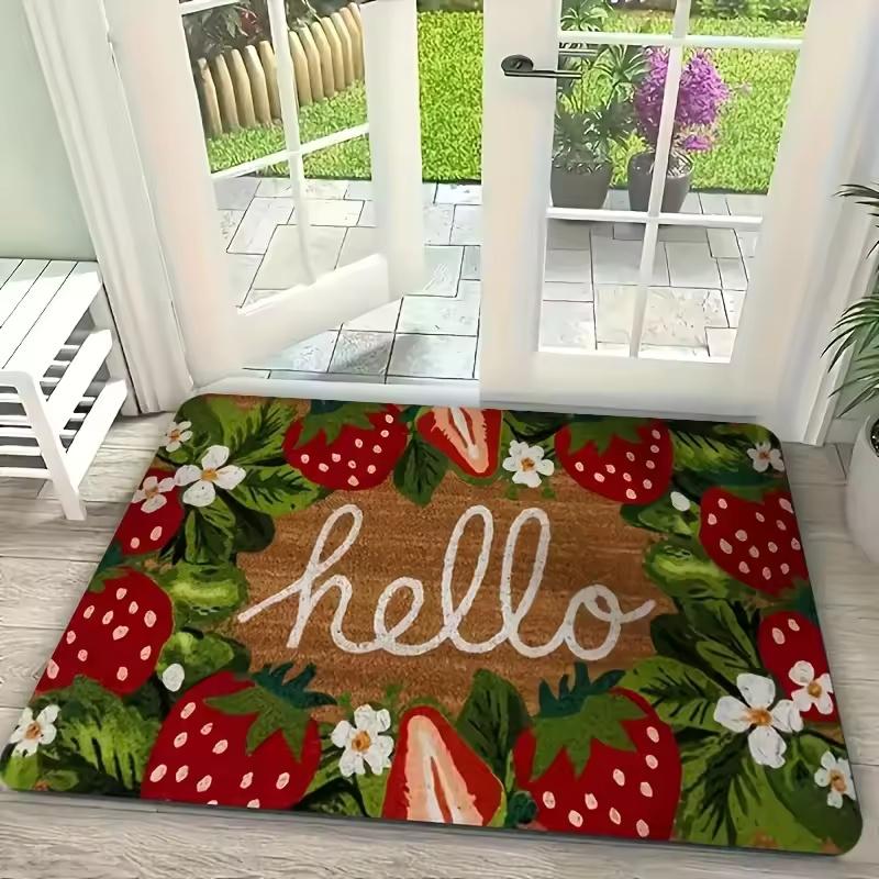 Red Love Welcome Doormat Kitchen Rug Bathroom Mat Washroom Floor Mat Carpet for Entrance Door Door Mat Funny Home Decoration