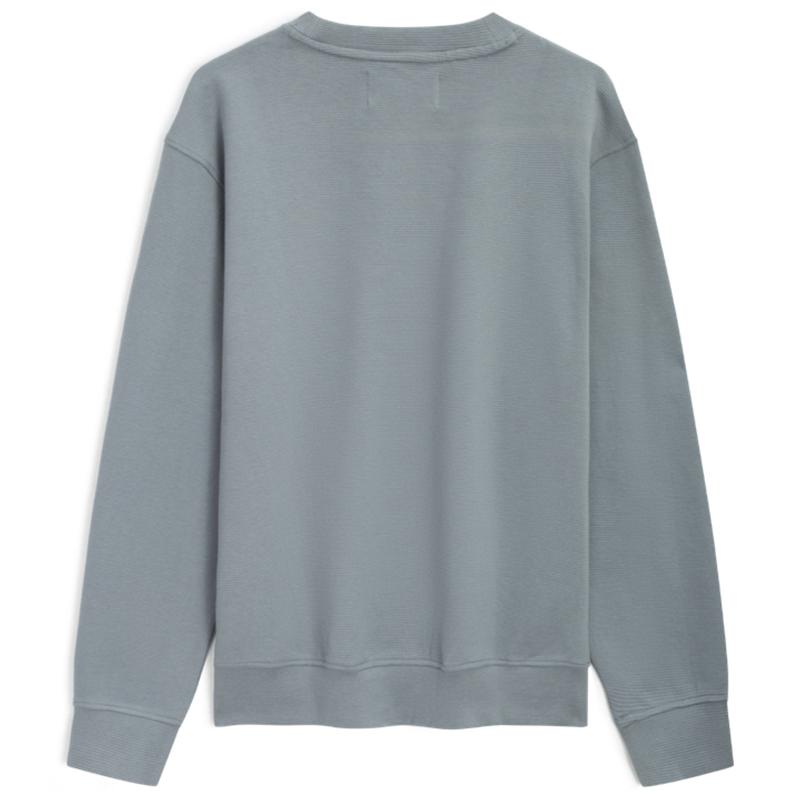 Calvin Klein Letter Logo Fashion Color Block Woven Band Crewneck Sweatshirt Men sweatshirt Dark-Gray J323160-PN6