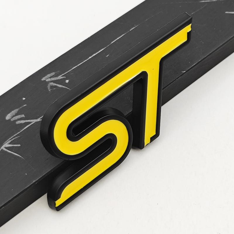 3D Metal Car Stickers STLine ST Logo Front Grille Fender Side Badge Rear Trunk Emblem For Ford Focus Mondeo Explorer Fiesta Edge QY2