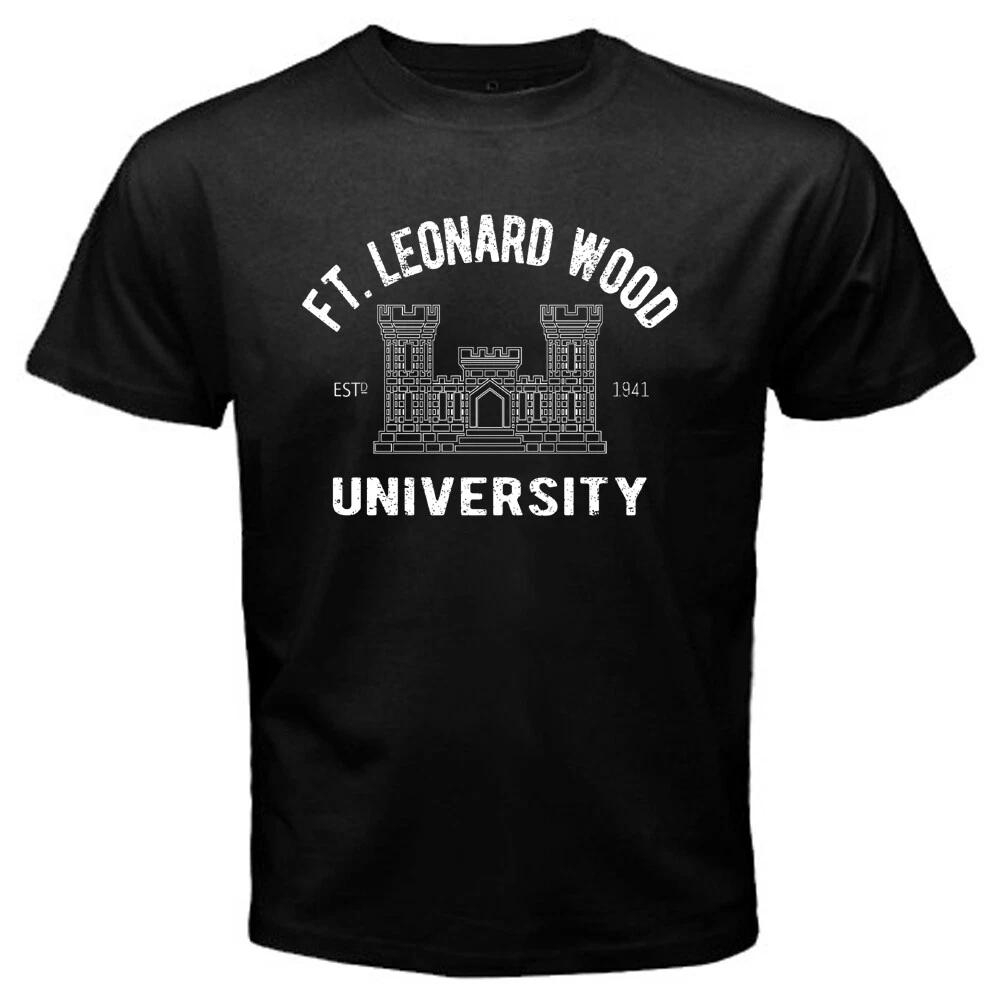 US Army Engineer Fort Leonard Wood University Men s Black Size S to 5XL 3XL