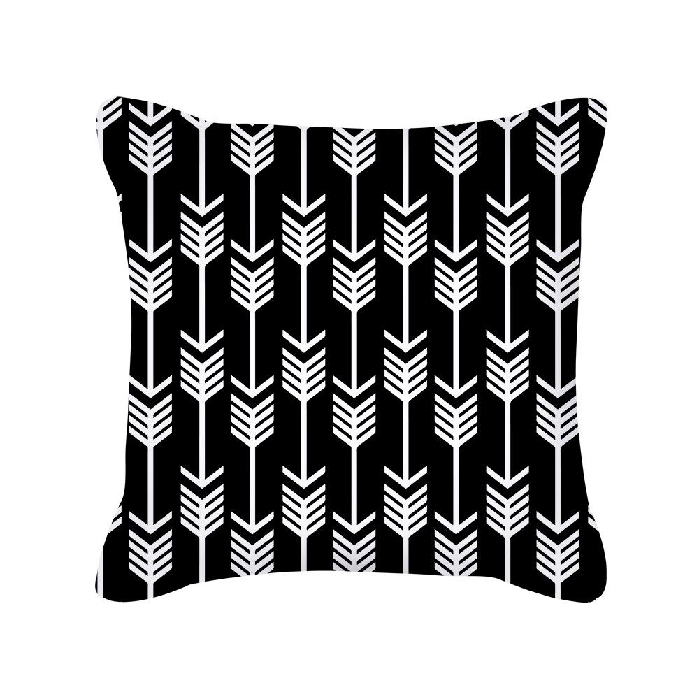 Ins Nordic Pillow Geometric Black Sofa Cushion Simple Office Peach Skin Pillow Cover