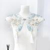 Elegant Horse Face Skirt Collar Embroidery Flower Decorative Shawl for Ancient Costume Cultural Event Ceremony Neckpiece
