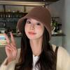 Bucket Hat Women's Autumn and Winter Light Luxury Style Versatile Bucket Hat Windproof Warmth Ear Protection Woolen Fisherman Hat