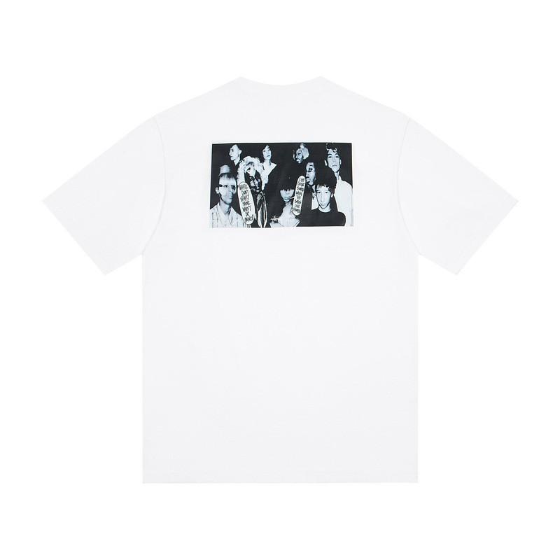Camiseta de Algodón Unisex de Corte Holgado con Estampado de Letras Camiseta Casual de Manga Corta para Adolescentes y Adultos