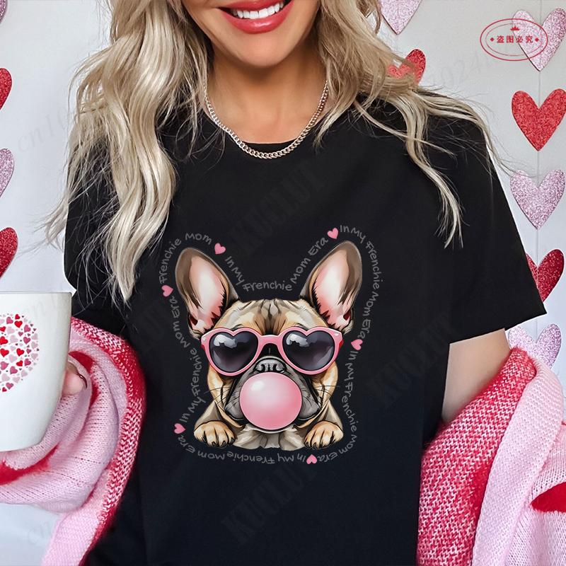 French Bulldog Unisex T Shirt Fashion Dog Graphic Tops Summer Short Sleeve Tees Harajuku Streetwear Aesthetic Female Clothing