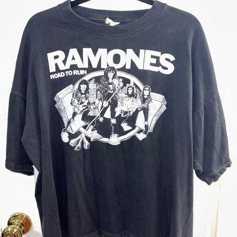 Vintage Ramones 1978 T-Shirt Punk Rock Band Graphic Tee Classic Logo S-5XL XL