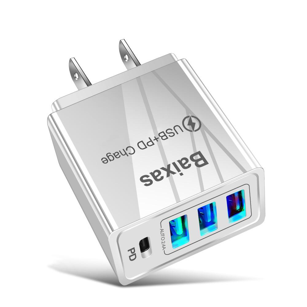 Universal 4-Port USB Travel Charger 5V/2.4A Fast Charging Adapter - AU/EU/UK/US Plug