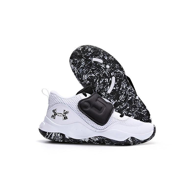 Under Armour Non-Slip Durable Low-Top Basketball Shoes Kids sneaker White 3026637