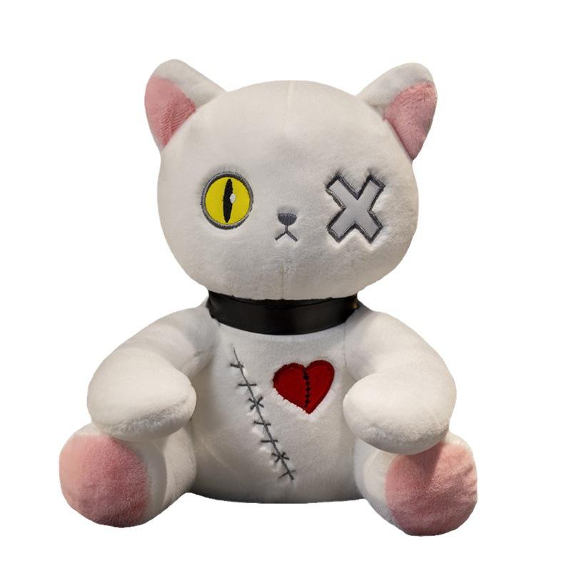 Funny Dark Cat Plush Toys Rich Expression Animal Doll Cute Emotional Support Pillow for Kids Girls Best Friend Gift for Birthday
