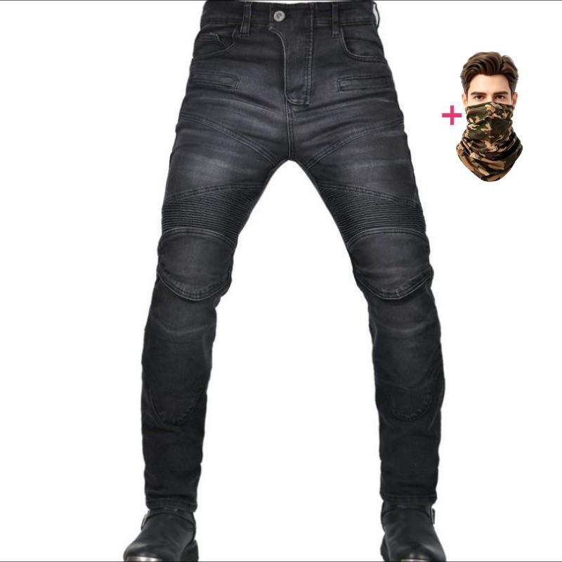 Mens Motorcycle Riding Jeans Protective Gear Abrasion Resistant Biker Pants Motorcyclists Safety Clothing Medium