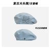 Washed denim beret women's spring and autumn retro face small versatile bud hat literary octagonal hat