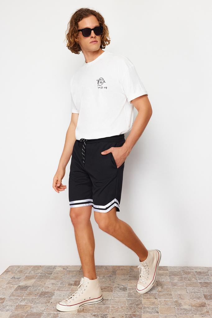 Pantaloni Scurți & Bermuda de Damă Modă Sezon Nou Piatră Croială Normală Regular Talie Elastică Picior Lat Pantaloni Scurți cu Dungi