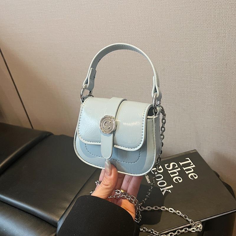 

Премиальный нишевый мини-мессенджер для женщин, весна-лето 2025, новая модная сумка через плечо, популярная портативная сумка-седло синий