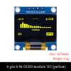 1,96-Zoll-OLED-Displaymodul 118x61 Auflösung 1-Pin 7-Pin IIC I1C Weiß-Blau-Gelber Bildschirm für Arduino Elektronische Entwicklung