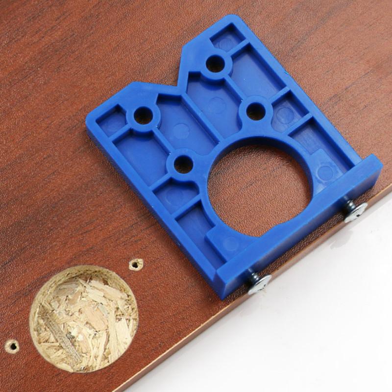 35Mm Hinge Hole Drilling Guide Locator Hinge Drilling Jig Drill Bits Woodworking Door Hole Opener Cabinet Accessories Tools