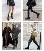 Mona Martin 2025 Damen Chelsea Mid-Calf Stiefel - Herbst/Winter, mit Samt, dicksohlig, Übergröße 41-43