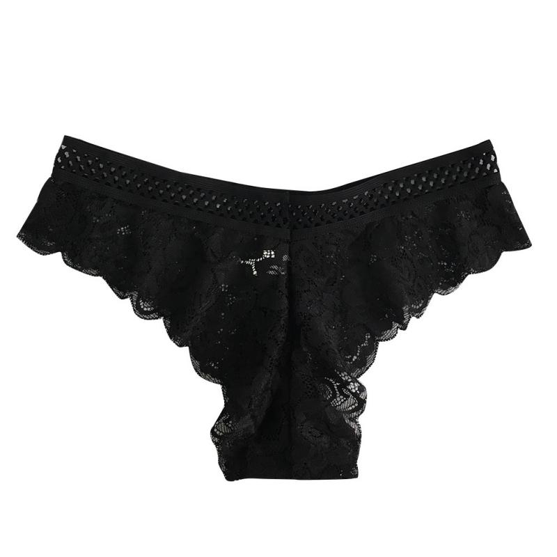 Damen String Tanga Dessous Spitzen Tanga Nahtlos Transparent Höschen