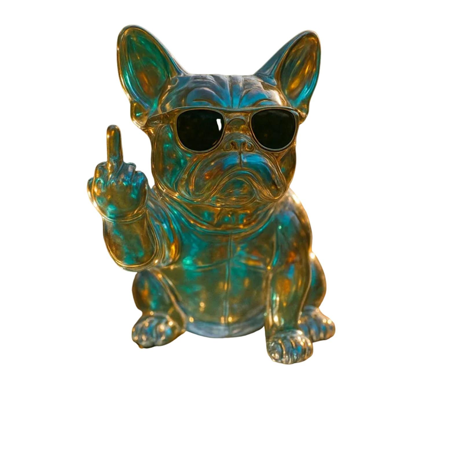 

Забавная французская собака, украшение, - размером 4 дюйма, смоляная статуэтка One Size