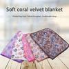 Household Winter Pet Soft Blanket Living Room Portable Folding Cartoon Style Coral Velvet Mat Sofa Couch Sleeping Pad