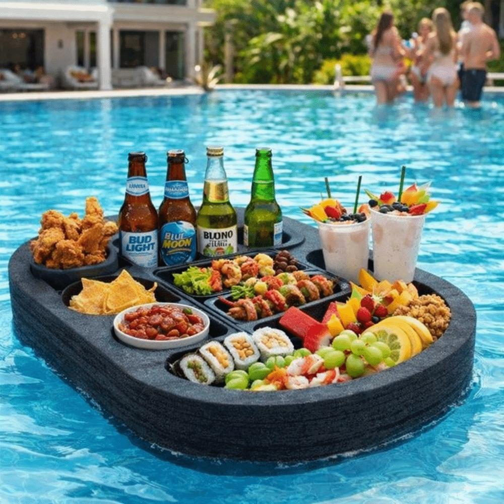 Multi-Hole Swimming Pool Floating Tray Waterproof Pool Drink Float Drink Floating Tray  Resort