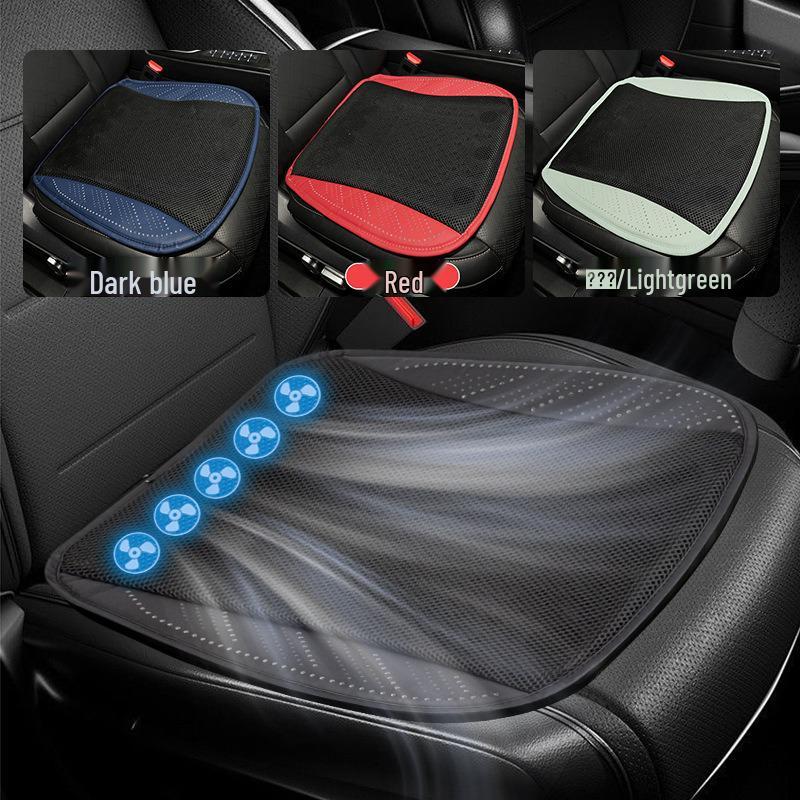 USB-Powered Breathable Ice Silk Car Seat Cushion for Summer Cooling