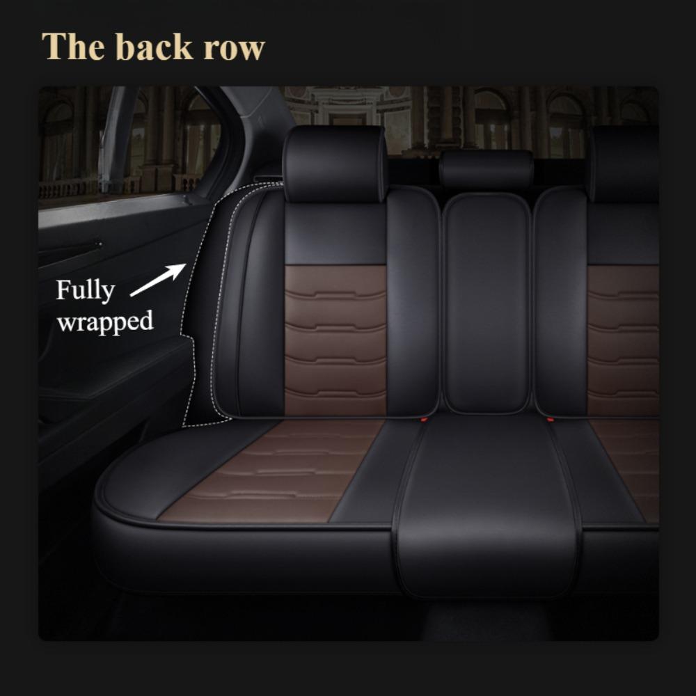 5-seater Luxury PU Leather Car Seat Cover Soft, Comfortable, Non-slip, Durable, Waterproof, Four Seasons
