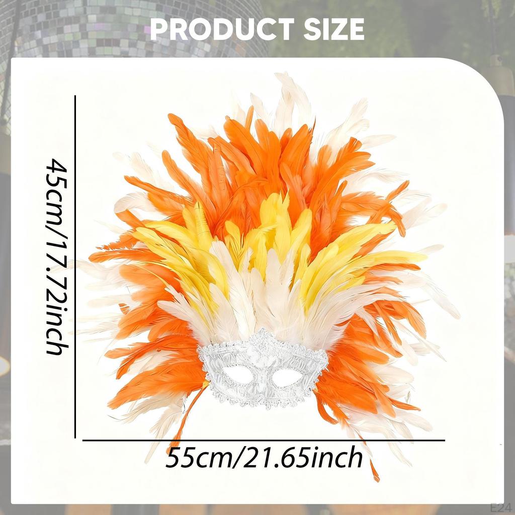 Feather Headdress Cosplay Headband Headwear Photo Props Fancy Dress Masquerade for Thanksgiving