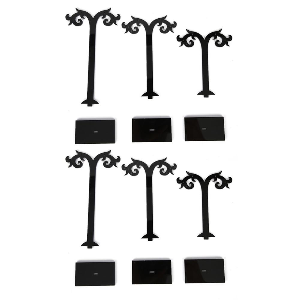 

3pcs Acrylic Material Acrylic Earring Display Stand Black Color M Display Jewelry Display Stand Durable Construction