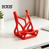Stable Phone Support Mobile Holder, 3D-Printed Skeleton-Inspired Stand, Thin Lightweight Desk Stand Decorative Ornament for Bedside Living Room