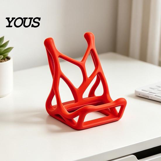 Stable Phone Support Mobile Holder, 3D-Printed Skeleton-Inspired Stand, Thin Lightweight Desk Stand Decorative Ornament for Bedside Living Room