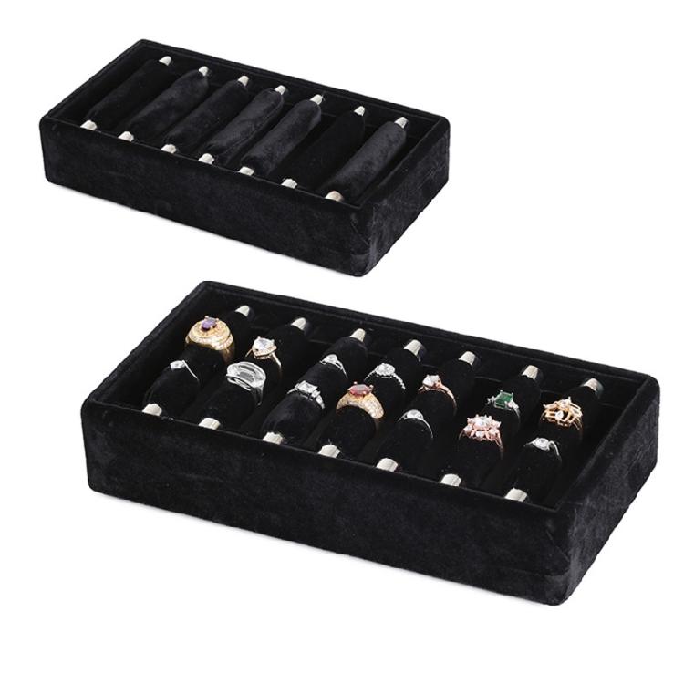 Elegant Flannel Rings Display Tray Delicate Rings Presentation Plate Practical Rings Jewelry Storage Display Tray