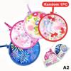 Foldable Round Hand Fan Bright Cartoon Prints Portable Hanging Chain Lightweight Cooling Fan for Kids Birthday Party Favor