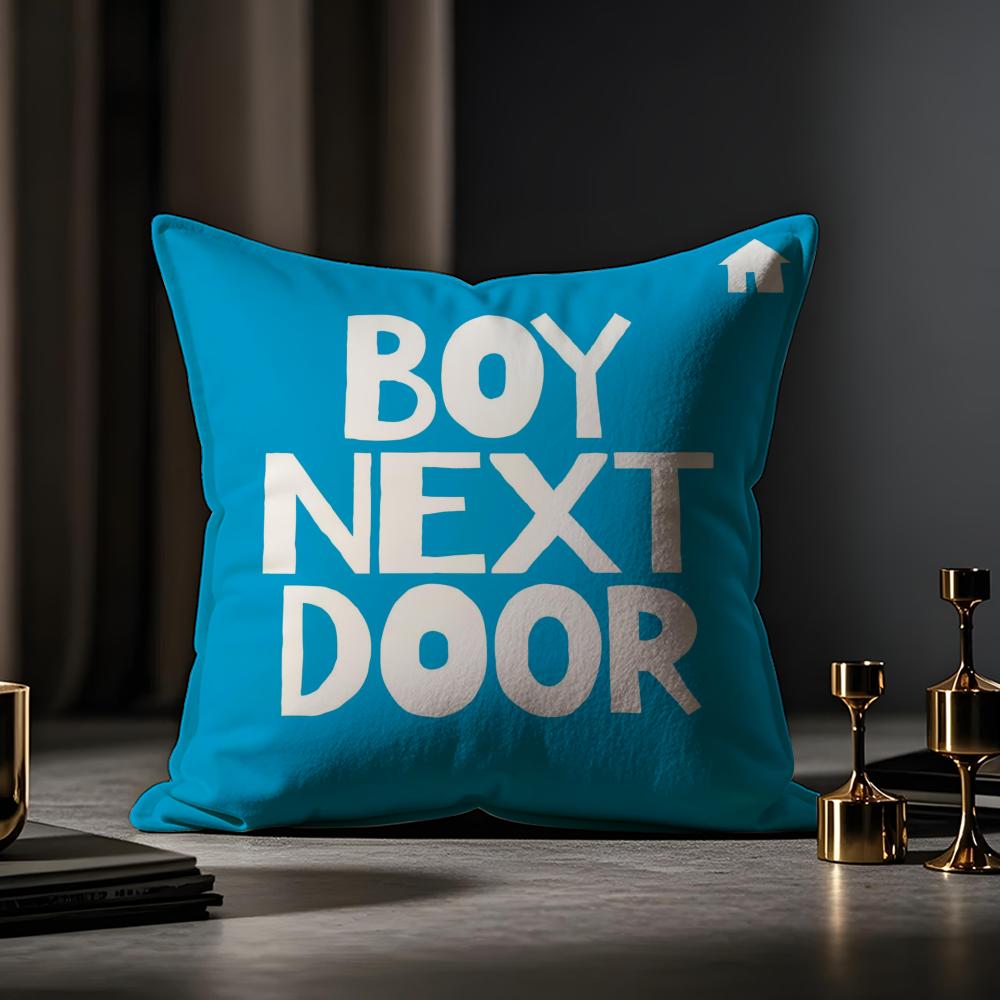 Boynextdoor Album Kissenbezug Anti-Milben Kissenbezug Unsichtbarer Reißverschluss Seidiger Kurzer Plüsch Sofakissenbezug