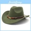 Western Cowboy Hat For Men Women With Breathable Wool Cotton Material Sunproof Summer Accessory