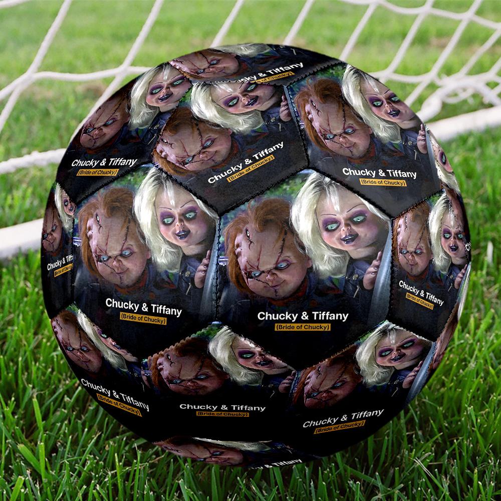 Bride of Chucky Print Size 5 Soccer Ball, Standard Match Football for Sports Game and Team Practice, Ideal Gift for Soccer Fans