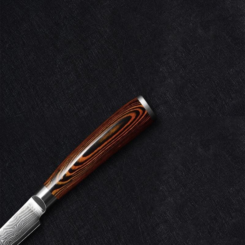 Cuțit Damasc VG10 de 3,5 inci Cuțit de gătit 67 de straturi Cuțit de fructe de bucătărie din oțel Damasc