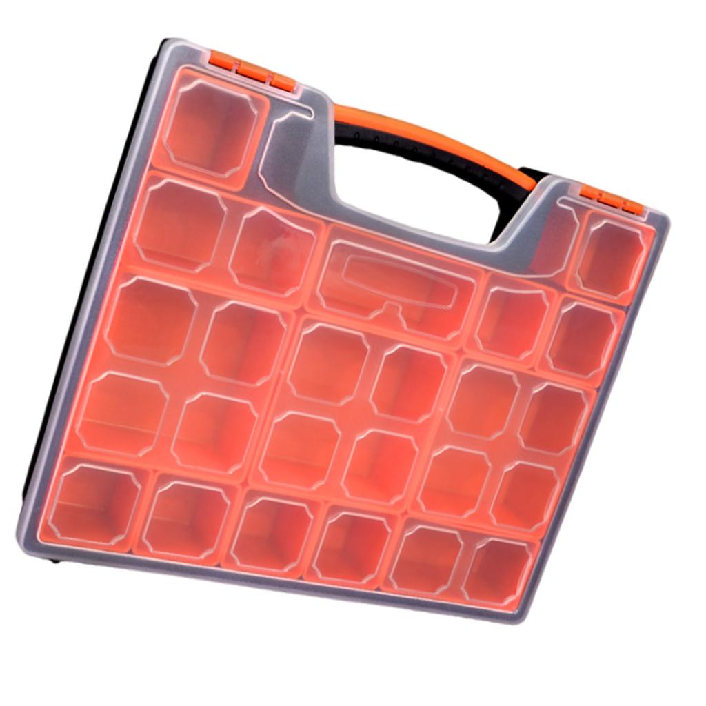 Transparente Kunststoff Werkzeugorganizer Boxen Verstellbare Fächer Sicherer Verschluss Ergonomischer Griff für Hardware Zubehör