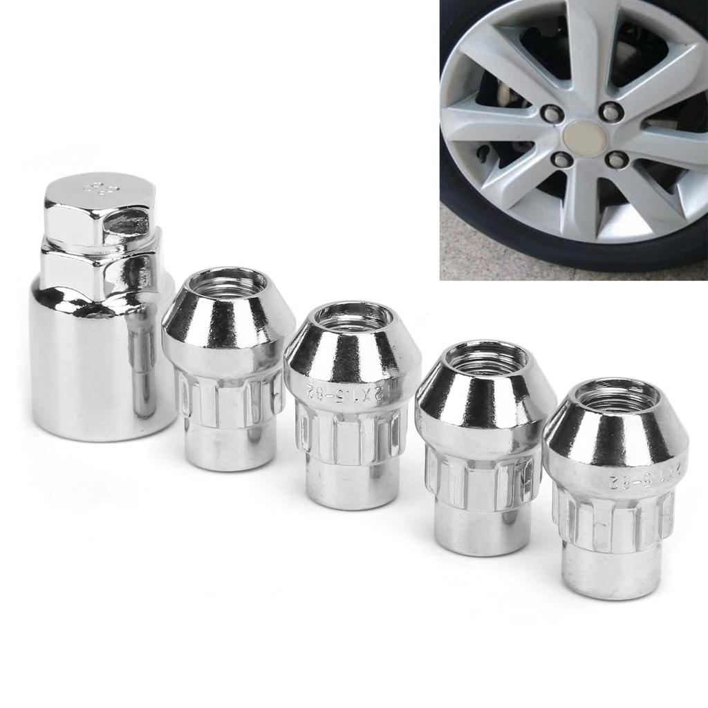 4PCS Car Wheel Nut Locks M12x1.5MM 32MM Height Steel Universal Automobile Components