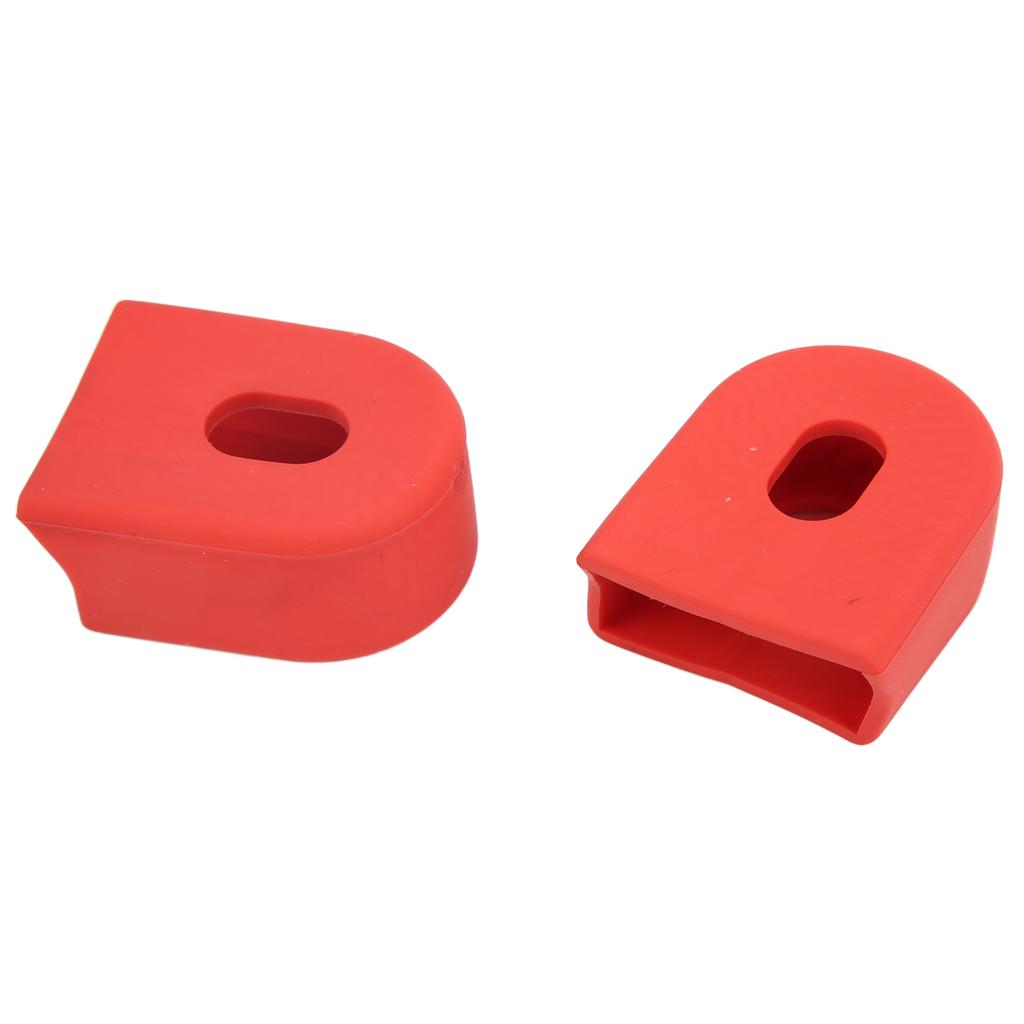 2Pcs Silicone Fixed Gear Bicycle Crank Cover MTB Crank Arm Sleeve Cover Protective CaseRed