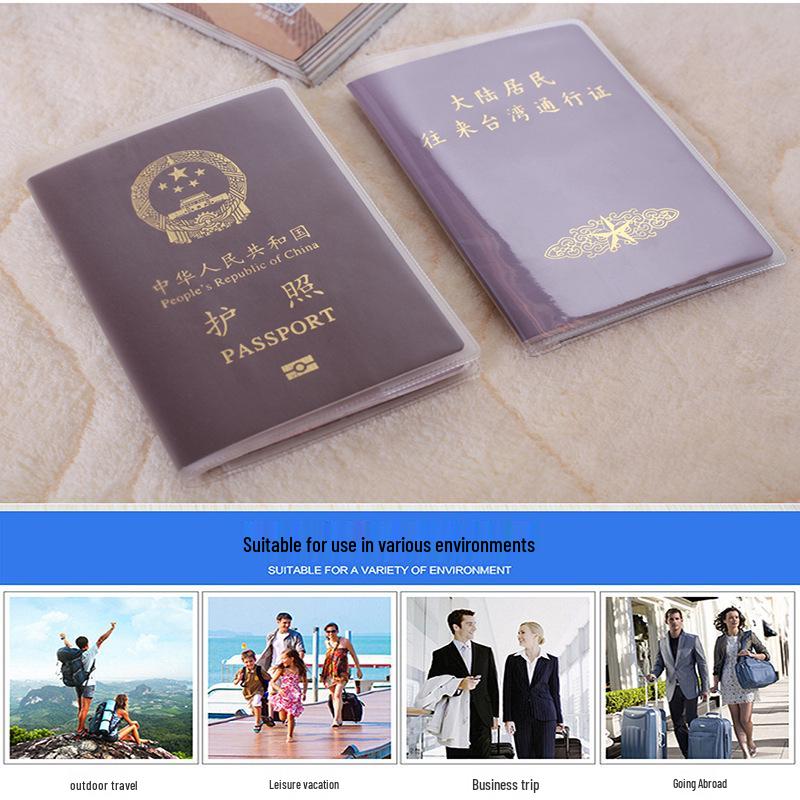 Durable Transparent Waterproof Passport and Travel Document Holder with Multiple Card Slots