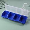 In Stock Multi-Compartment Oblique Mouth Design Organizer Box For Screws Small Parts Durable Plastic Hardware Storage Case
