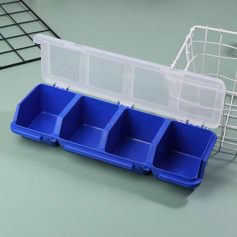 In Stock Multi-Compartment Oblique Mouth Design Organizer Box For Screws Small Parts Durable Plastic Hardware Storage Case